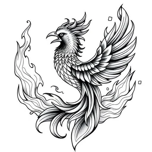 Reborn in Flames: Phoenix Resilience Tattoo